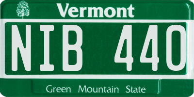 VT license plate NIB440