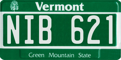 VT license plate NIB621