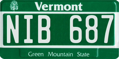 VT license plate NIB687