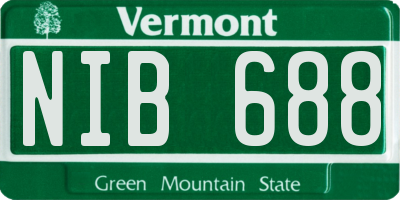 VT license plate NIB688
