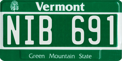 VT license plate NIB691