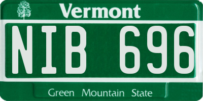 VT license plate NIB696