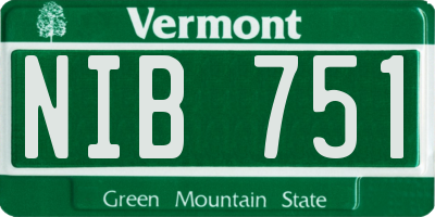 VT license plate NIB751