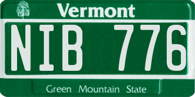 VT license plate NIB776