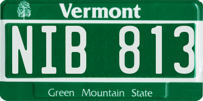 VT license plate NIB813
