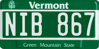 VT license plate NIB867