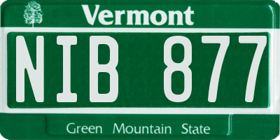 VT license plate NIB877