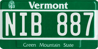 VT license plate NIB887