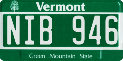 VT license plate NIB946
