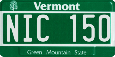 VT license plate NIC150