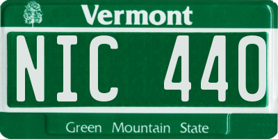 VT license plate NIC440