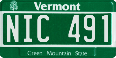 VT license plate NIC491