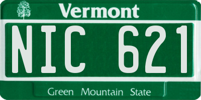 VT license plate NIC621