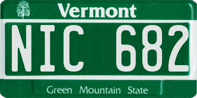 VT license plate NIC682