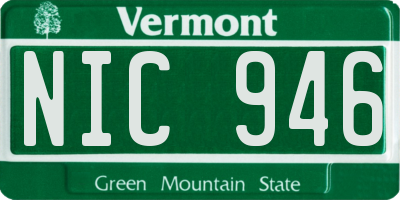 VT license plate NIC946