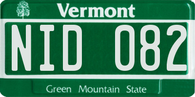 VT license plate NID082