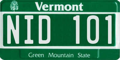 VT license plate NID101