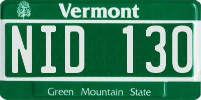 VT license plate NID130