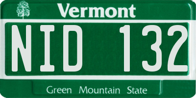 VT license plate NID132