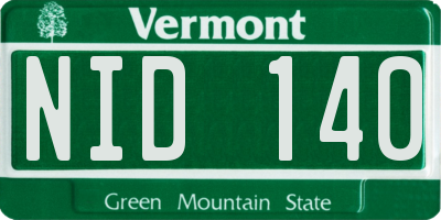 VT license plate NID140