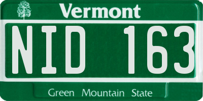 VT license plate NID163