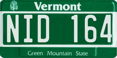 VT license plate NID164