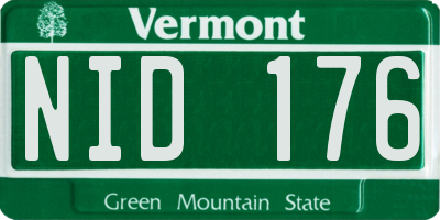 VT license plate NID176
