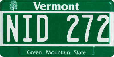 VT license plate NID272