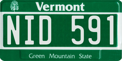 VT license plate NID591