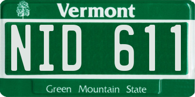 VT license plate NID611