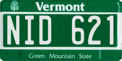 VT license plate NID621