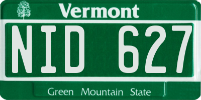 VT license plate NID627