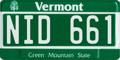 VT license plate NID661