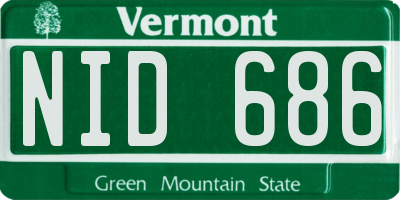 VT license plate NID686