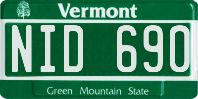 VT license plate NID690