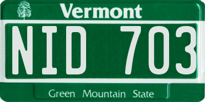VT license plate NID703