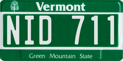 VT license plate NID711