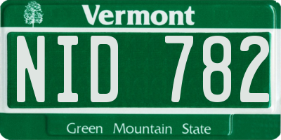 VT license plate NID782