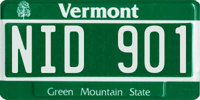 VT license plate NID901