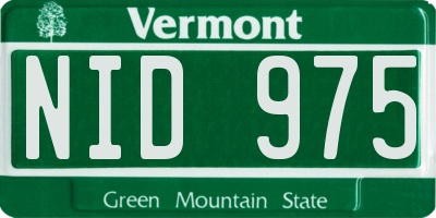 VT license plate NID975