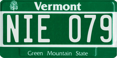 VT license plate NIE079