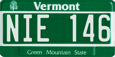 VT license plate NIE146
