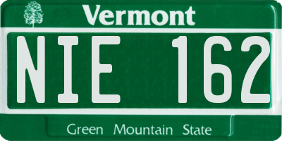 VT license plate NIE162