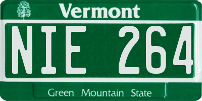 VT license plate NIE264