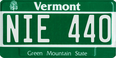 VT license plate NIE440
