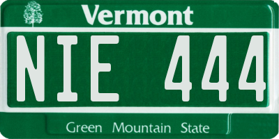VT license plate NIE444