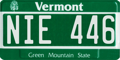 VT license plate NIE446
