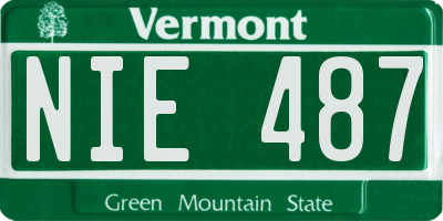 VT license plate NIE487