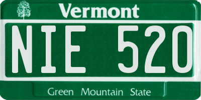 VT license plate NIE520