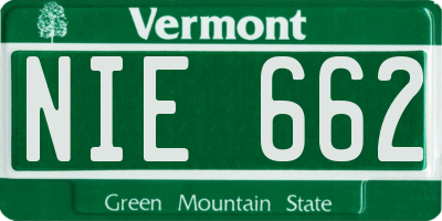 VT license plate NIE662